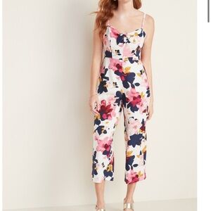 Old Navy multicoloured floral linen-blend 
jumpsuit